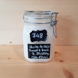 Huile de coco pressée à froid Bio